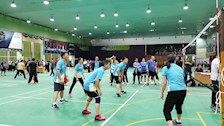 国资处积极参加学校首届体育节暨70周年校庆教职工气排球比赛